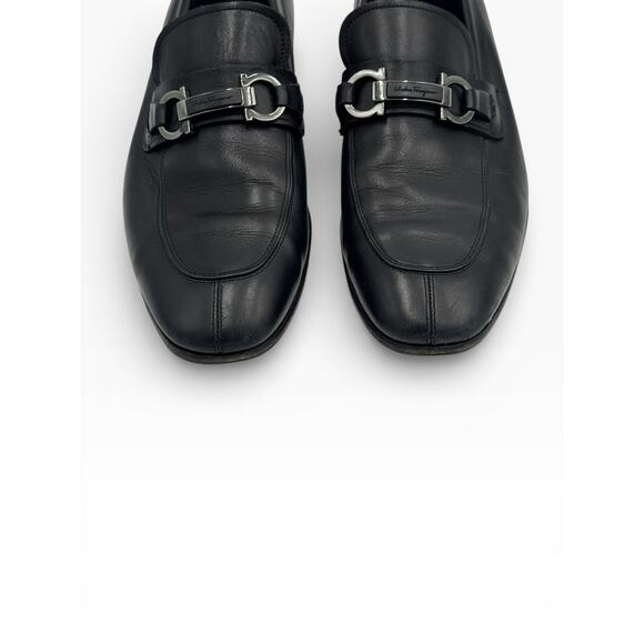 Gancini Bit Loafers Black Leather Mens US 10 UK 9 EU 43 D main image 12